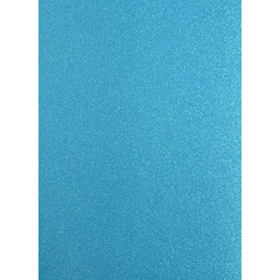 Image of Florence Glitter Cardstock Coloured Card A4 Turqoise Blue 5 Sheets of Craft Paper Scrapbook for Making and Other Crafts 250 GSM