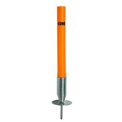 Image of Gunn &amp; Moore GM Cricket Stump Steel Sprung Springback Practice Target Half Height Orange