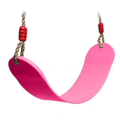 Image of Extsud Children&#039;s Elastic Swing EVA Colour Soft Edge U Shaped Seat Maximum Load 150kg Outdoor Playground (Eva Pink)