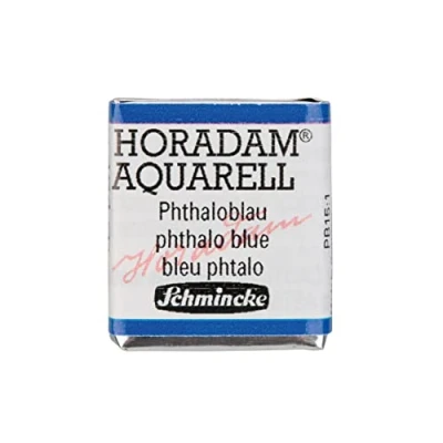 Image of Schmincke HORADAM® AQUARELL Finest Artists&#039; watercolours, 484 Phthaloblue, 14 044, 1/2 pan