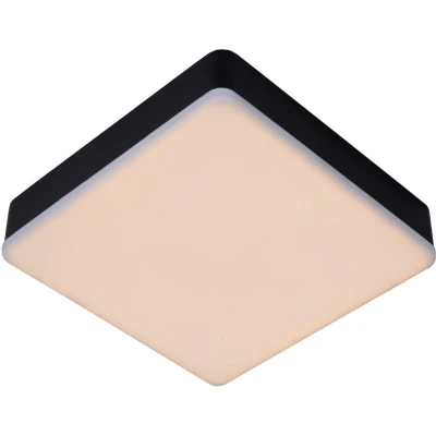 Image of Ceres LED Modern Flush Ceiling Light Bathroom Dim. 1x30W 3000K IP44 Black
