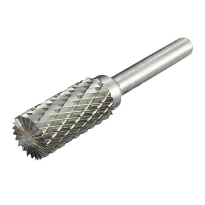 Image of sourcing map Double Cut Tungsten Carbide Rotary File 15/32 inch Head 6mm Shank Cylinder End