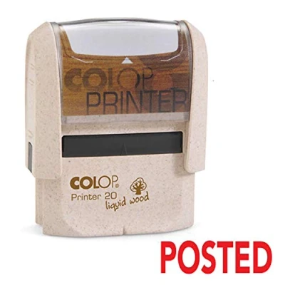 Image of Colop P20 Liquid Wood Posted Eco Friendly Self Inking Stamp (Red Ink)