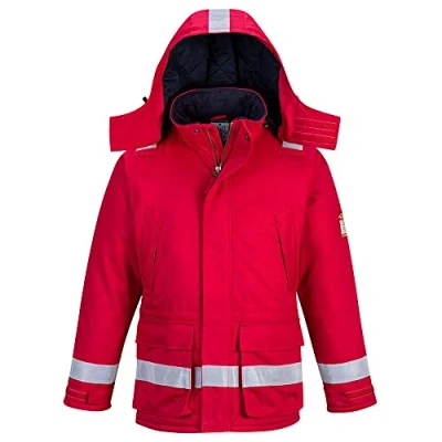 Image of Portwest FR Anti Static Winter Jacket, Size: L, Colour: Red, FR59RERL