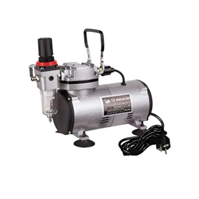 Image of Fengda FD 18 2 Mini Airbrush Compressor, Oil Free Compressor with Regulator, Filter and Manometer.