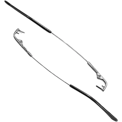 Image of Replacement Temple Arm Frame,Eyeglass End Tips, Eyeglasses Leg,1 Pair Metal Eyeglass Temples 1 Hole Rimless Glasses Repair Parts Kit Replacement, Grey