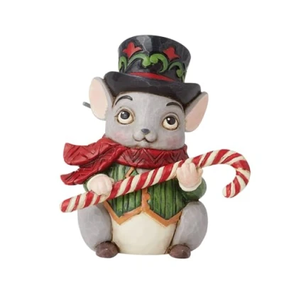 Image of Enesco Jim Shore Christmas Mouse Mini Figurine