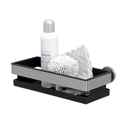 Image of Tiger Noon Shower Basket, Stainless Steel Brushed, 30 x 8 13.8 cm