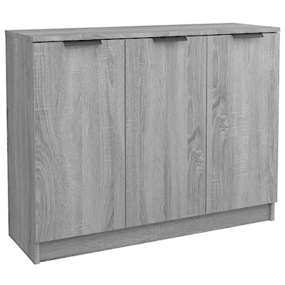 Image of vidaXL Sideboard Grey Sonoma 90.5x30x70 cm Engineered Wood