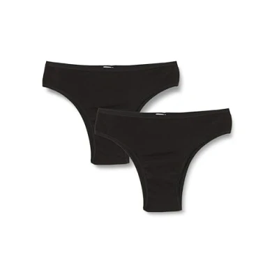 Image of Dagi Women&#039;s 2 Pack Low Waist Brazillian Panty Briefs, Black, S