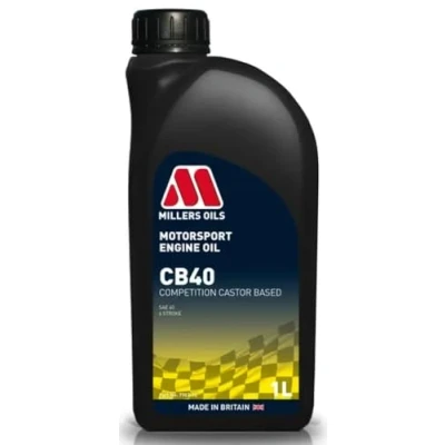Image of Millers Oils CB40 SAE 40 Competition Castor Engine Oil, 1 Litre