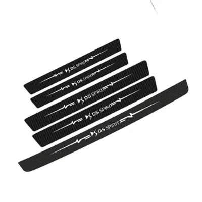 Image of VELOMY 5PCS Car Sill Protector,For Citroen DS DS4 DS4S DS5 DS6 DS7 DS5LS DS3 DS9. Front Rear Guard Door Steps and Bumper Decorative Accessories