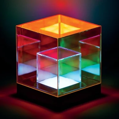 Image of Funtime Gifts Visually Mesmerizing Iridescent Infinity Cube Light