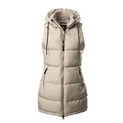 Image of G.I.G.A. DX Women&#039;s GW 30 WMN QLTD VST Quilted Functional Vest in Down Look with Hood, light Beige, 38, beige