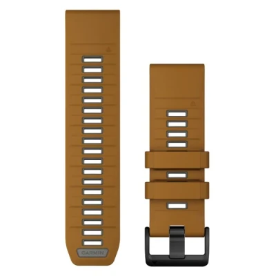 Image of Garmin QuickFit® 26 Silicone Strap One Size, Brown Durable &amp; Comfortable for Running