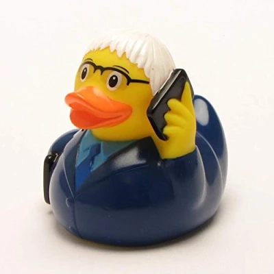 Image of DUCKSHOP Business Man Rubber Duck Bathduck L: 8,5 cm