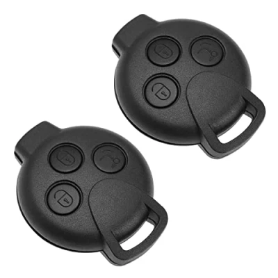 Image of SG Store 2PCS Car Remote Key Shell 3 Buttons Fob Case Cover Housing Compatible with Smart 451 Keyless Entry Automotive Interior Accessories