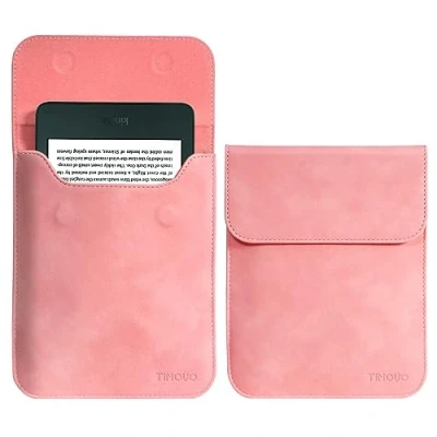 Image of TiMOVO 6 Inch Tablet Sleeve for All New 6&quot; Kindle 11th Generation 2024/2022, Protective Cover Case with Pocket E Reader, Pink