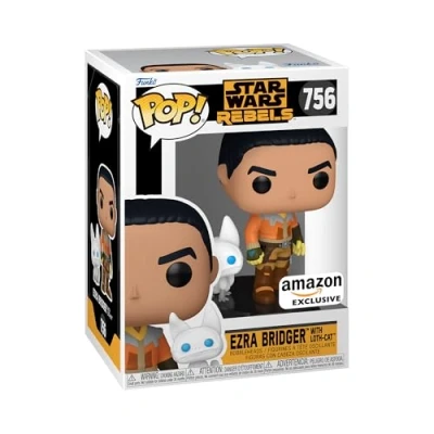 Image of Funko POP! &amp; Buddy: Rebels Ezra With Loth Cat Star Wars: Amazon Exclusive Collectable Vinyl Figure Gift Idea Official Merchandise Toys for Kids Adults Movies Fans