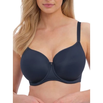 Image of Fantasie Women&#039;s Aura Seamless Underwired T Shirt Bra, Navy, 38D
