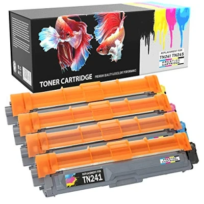 Image of Prestige Cartridge TN 241 245 Toner Cartridges Compatible with Brother HL 3140CW 3150CDW 3170CDW DCP 9015CDW 9020CDW MFC 9140CDN 9330CDW 9340CDW 9332CDW 9142CDN Pack of 4