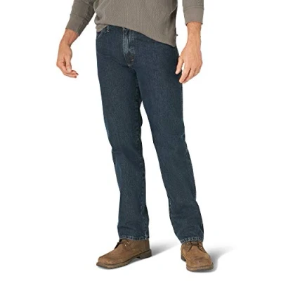 Image of Wrangler Authentics Men&#039;s Classic 5 Pocket Regular Fit Cotton Jean, Storm, 46W x 30L