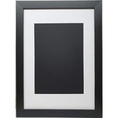 Image of Black Frame with Whit Mount (Black White Mount, 14&quot;X11&quot; for 12&quot;X8&quot; Picture)