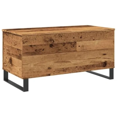 Image of vidaXL coffee table lift up top &amp; storage engineered wood metal 90x44.5x45 cm old wood/brown living room/end/side update