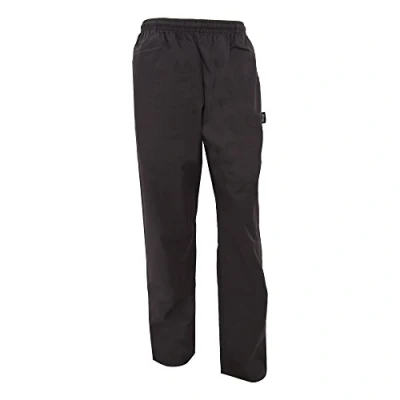 Image of Dennys Unisex Black Elasticated Trouser / Chefswear (M) (Black)