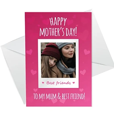 Image of RED OCEAN Personalised Mothers Day Card Custom Photo Mother&#039;s From Daughter