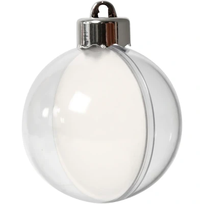 Image of 2 part Plastic Bauble 6cm 8 pack