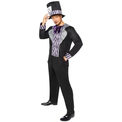 Image of (PKT) (9910020) Adult Mens Dark Mad Hatter Costume (Extra Large)