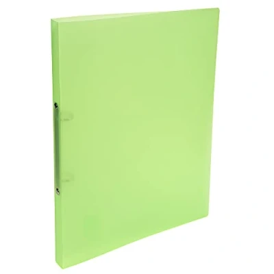 Image of Exacompta Ref. 54163E Set of 5 flexible translucent PP Chromaline binders 2 round rings 15mm diameter 20mm spine External dimensions: 32 x 25 cm A4 file format Colour: green