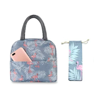 Image of Insulated Lunch Bag Tote for Women Wide Open Cooler Water Resistant Thermal Leak Proof Organizer Men Girls Outdoor Picnic Work