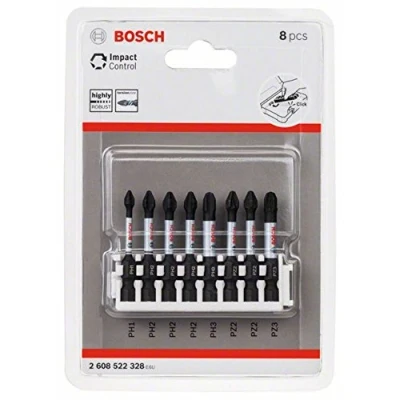 Image of Bosch Professional 8pcs. Screwdriver Bit Set (Impact Control, PZ/PH Bits, Length 50mm, Universal Holder, Pick and Click, Accessory Impact Drill)