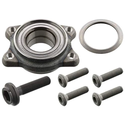 Image of 8E0598625A, 8E0598625B Wheel Bearing kit FEBI BILSTEIN 101139 Rear Axle with screw set 82mm Angular Ball AUDI: A4 B6 Avant, B7 Avant