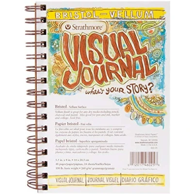 Image of Pro Art Strathmore Visual Journal Bristol Vellum 5.5 x 8 inch, 24 Sheets, 5.5x8