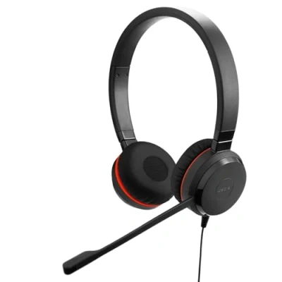 Image of Jabra Evolve 30 II, Unified Communications Certified Stereo Corded Headset with Call Control Unit, Noise cancelling microphone, LED indicators, excellent sound quality USB C/A, Black