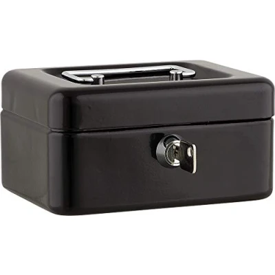 Image of Sax Cash Box B 15.2 x H 8 T 11.5 cm Black