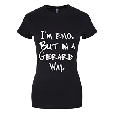 Image of Grindstore Women&#039;s I&#039;m Emo But in A Gerard Way T Shirt Black