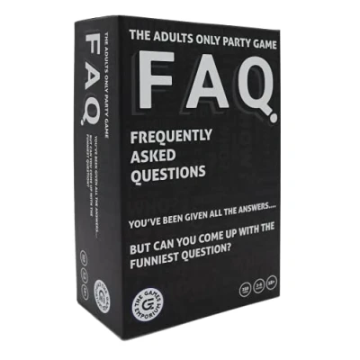 Image of The Games Emporium FAQ Frequently Asked Question Card Game Adult Party Game, 250 Cards, For 2 to 6 Players, Great Gift Ages 18+
