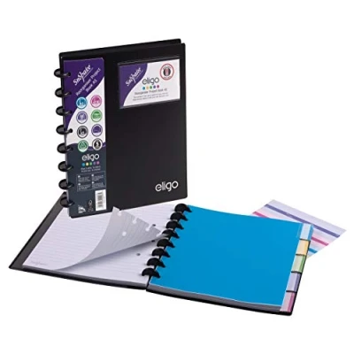 Image of Snopake Eligo A5 ReOrganiser Project/Note Book [Pack of 2] Ref: 15861A [Amazon Exclusive], Black