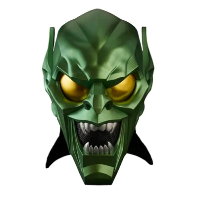 Image of Marvel Legends Series Green Goblin Premium Roleplay Helmet, Spider Man: No Way Home Adult Gear