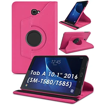 Image of Galxy Tab A 10.1 2016 Case,Samsung T580 Smart Cover,Samsung T585 Sleeve,Premium PU Leather 360 Degree Rotating Stand Cover for Samsung Galaxy Back Case
