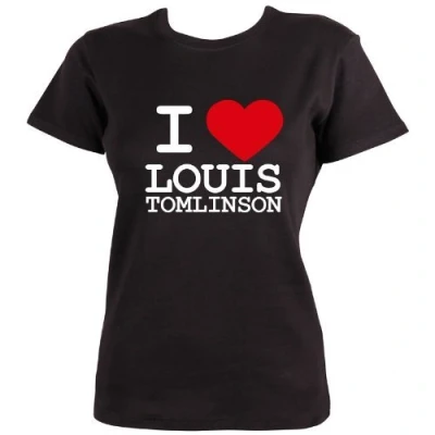 Image of Dead Fresh I Love Louis (I *Heart* Louis) Tomlinson T Shirt, M Black