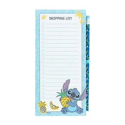 Image of Grupo Erik Disney Stitch Magnetic Organiser Shopping List 4 x 8 inches 10 21 cm Notepad Fridge Gifts