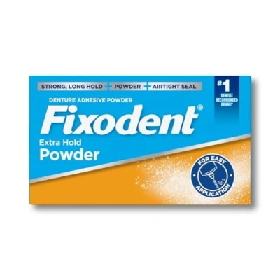 Image of Fixodent Denture Adhesive Powder Extra Hold, Hold 2.7 Oz