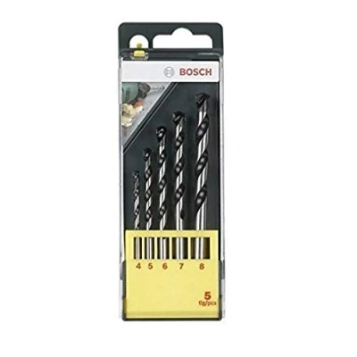 Image of Bosch 5 pcs. Concrete Drill Bit Set (for Concrete, Ø 4 8 mm, Accessory Driver)