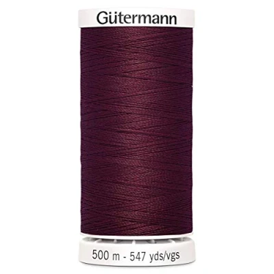 Image of Gutermann Sew All Polyester Thread, 500mtr, Mulberry (0369), 5.5 x 3 cm