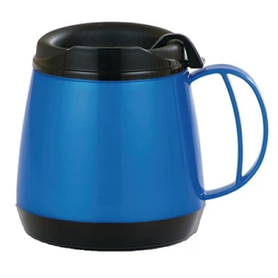 Image of Sammons Preston Wide Body Thermo Mug, Adult Insulated Sippy Cup, Foam Insulation Maintains Temperature of Hot &amp; Cold Drinks, Durable Cup with Unbreakable Plastic Lining Ergonomic Handle, 20 oz